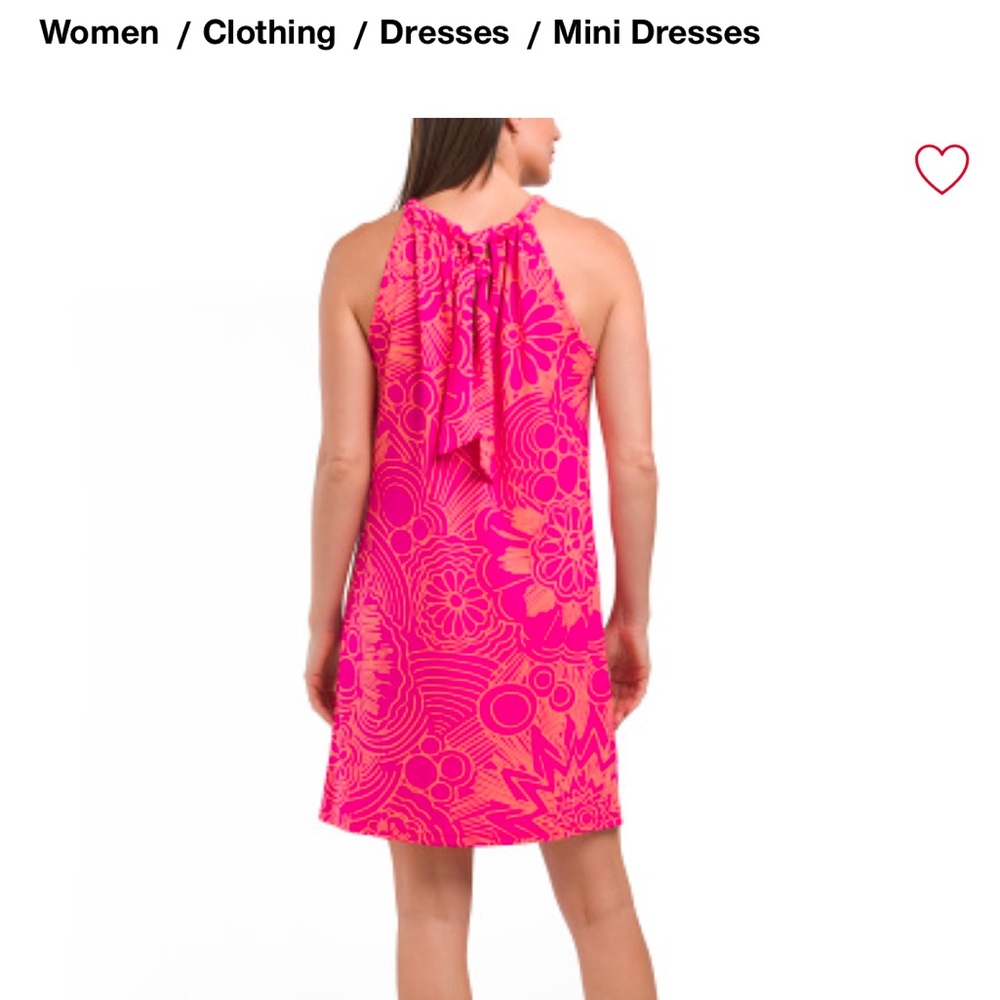 New Trina Turk pink Juju halter neck mini resort ready shift dress. Size XS - Picture 2 of 9